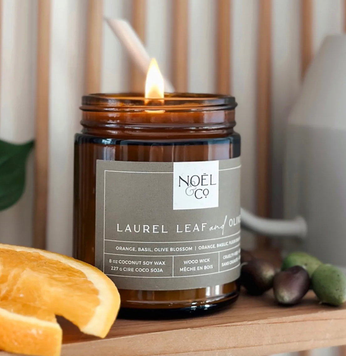 NOËL & CO Laurel Leaf + Olive 8oz Candle