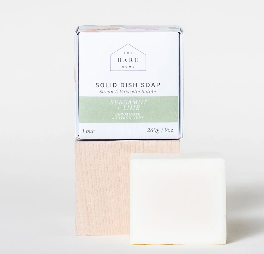 The Bare Home Dish Soap - Solid Bar (Bergamot + Lime)