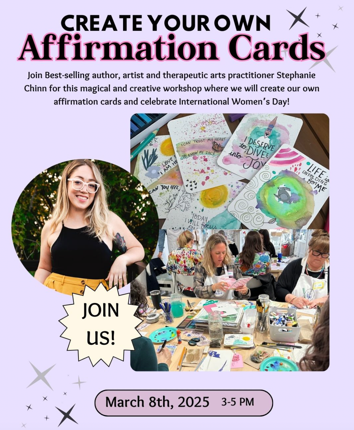 Affirmation Card Workshop with Stephanie Chinn (March 8, Vaughan Mills)