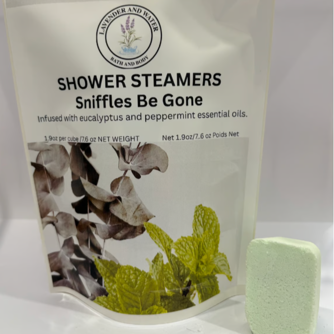 Lavender & Water Shower Steamers - Sniffles Be Gone