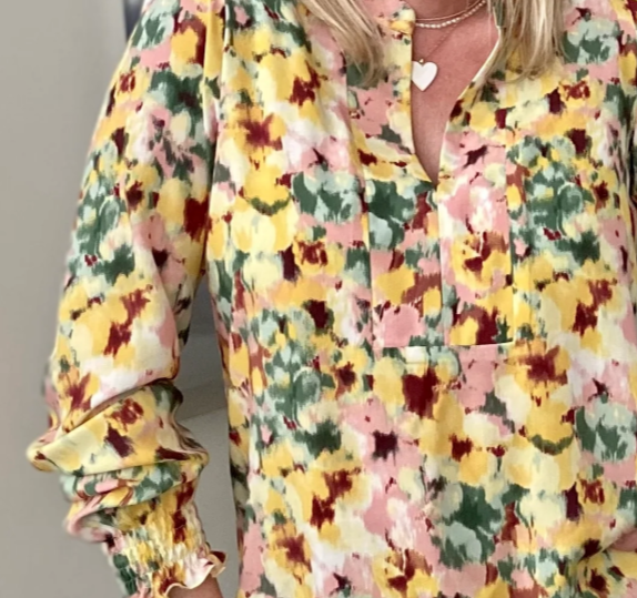 DOTTY - Abstract Floral Blouse