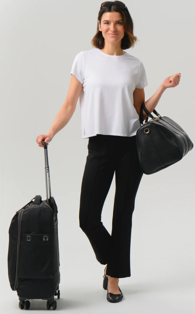 Helene Clarkson Design ARO Pintuck Kick Flare Travel Pant