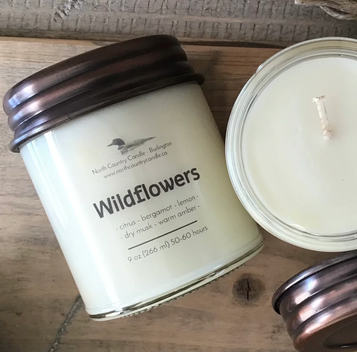 North Country Candle - 9oz WILDFLOWERS Candle with Copper Lid