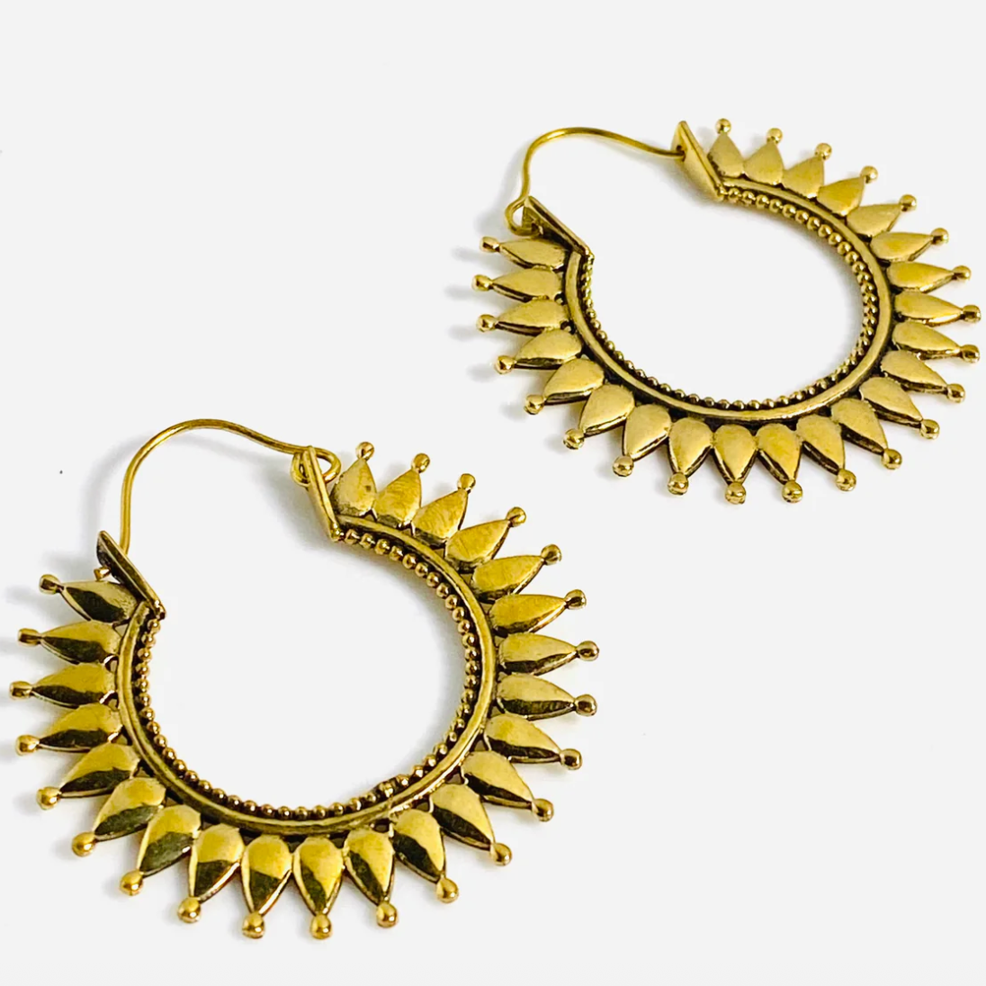 Love Not Fear ODISSI Brass Earrings