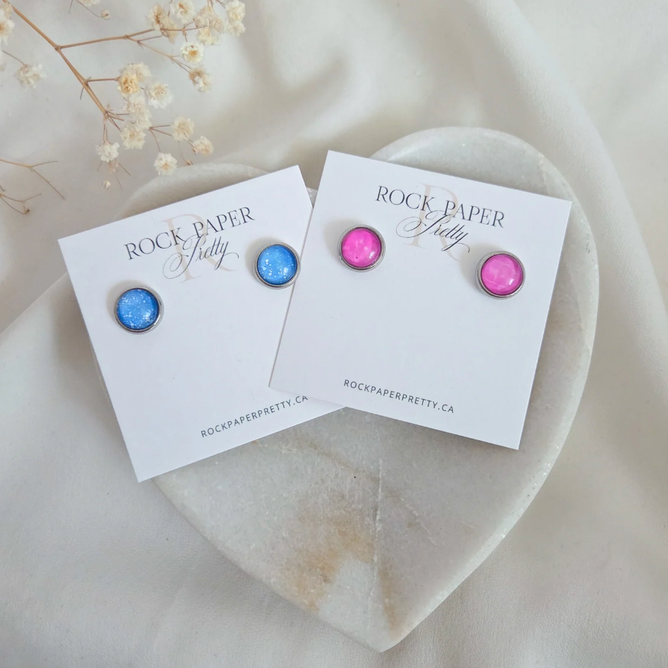 Rock Paper Pretty - Alcohol Ink Studs