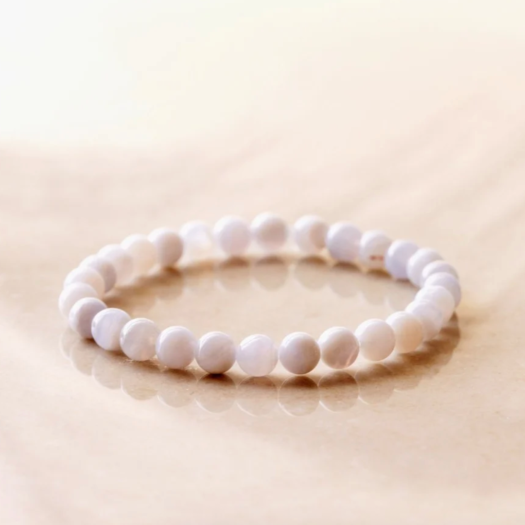 Shiny Soul Creations - Blue Lace Agate Bracelet 8mm