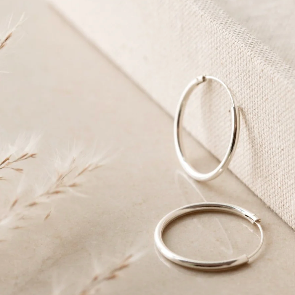 Shiny Soul Creations - Sterling Sleeper Hoop Earrings
