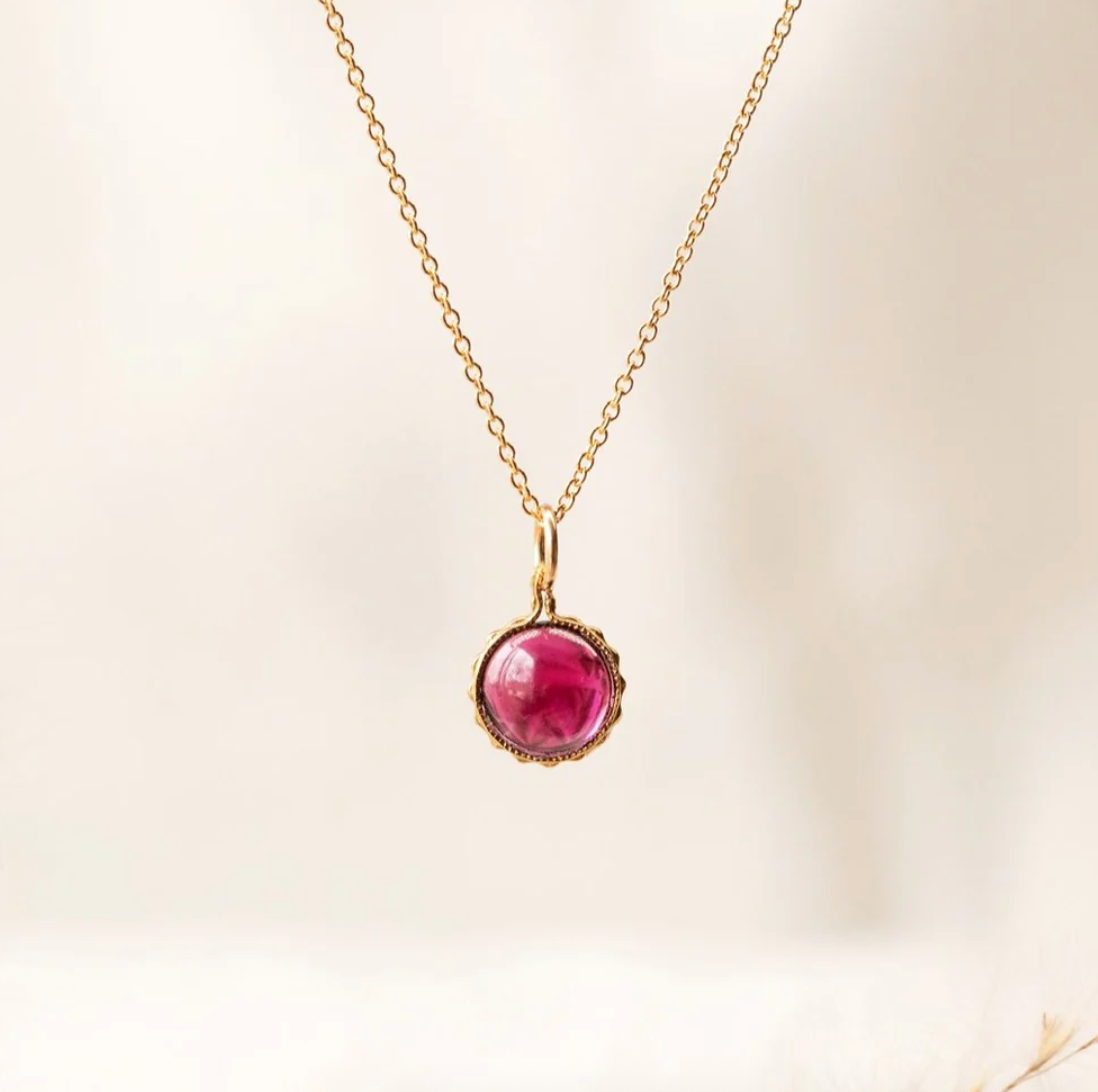 Shiny Soul Creations - Birthstone Necklace RUBY (July)