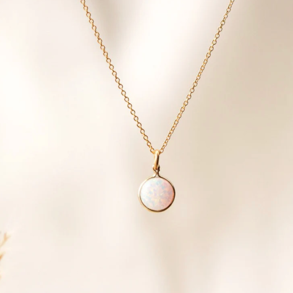 Shiny Soul Creations - Birthstone Necklace OPALITE (October)