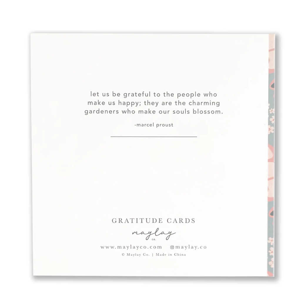 Maylay Co. - Butterfly Floral "I Am Grateful" Gratitude Greeting Card