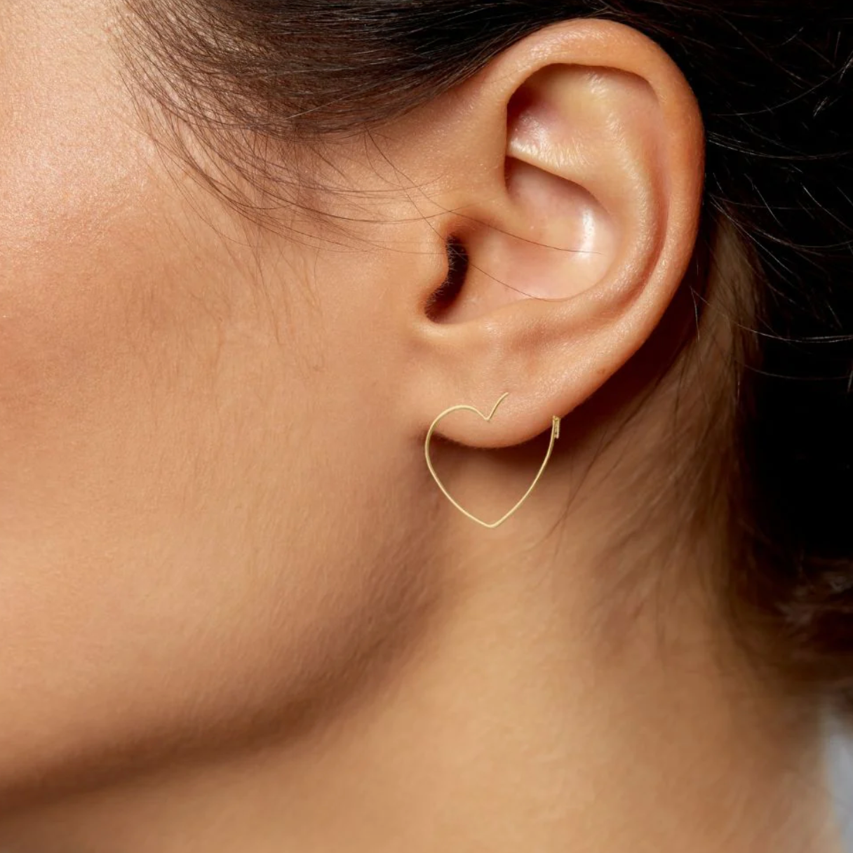 Olaeda - Heart Hoops (14k Gold Filled)