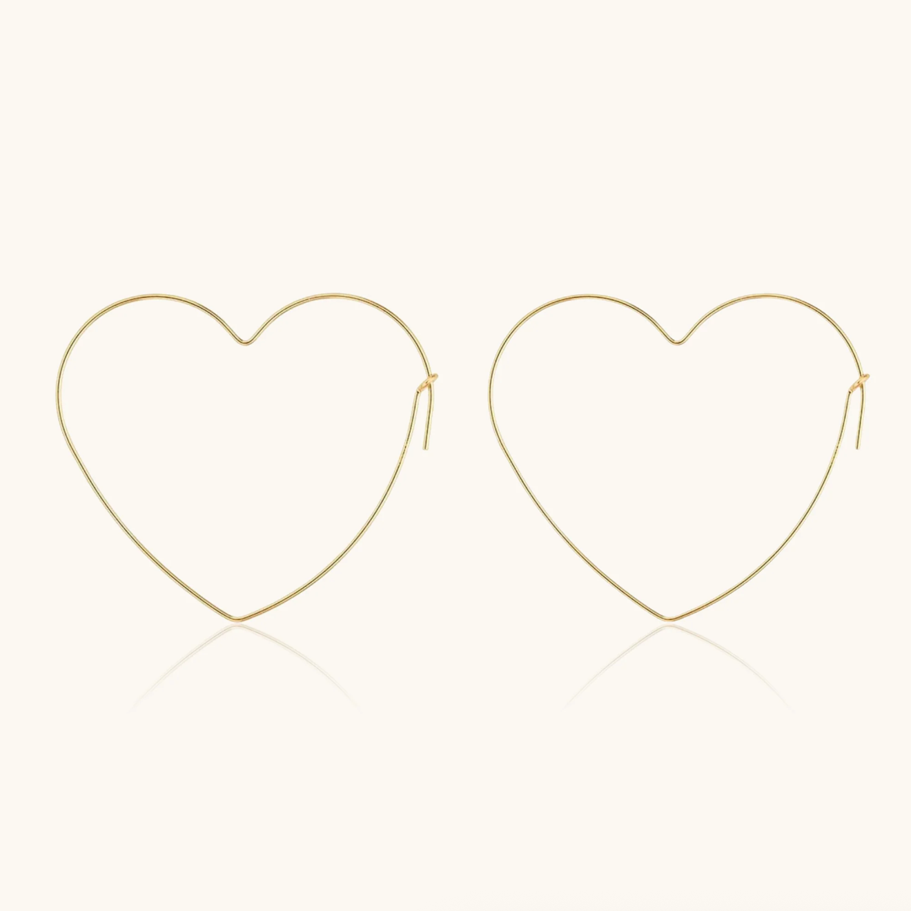 Olaeda - Heart Hoops (14k Gold Filled)
