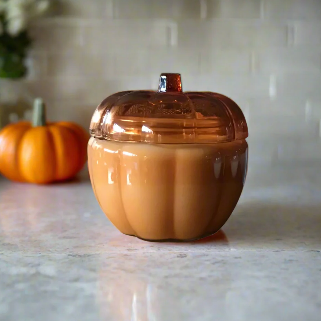 North Country Candle - Orange Glass Pumpkin Candle
