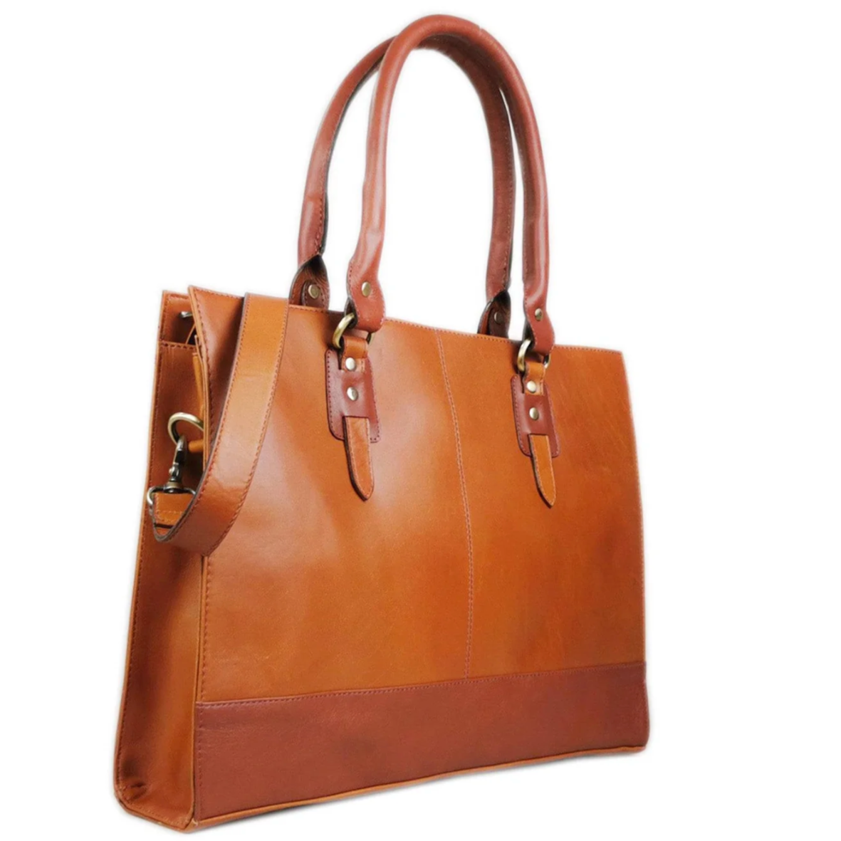 GoodHides TAN Signature 17" Laptop Tote Bag