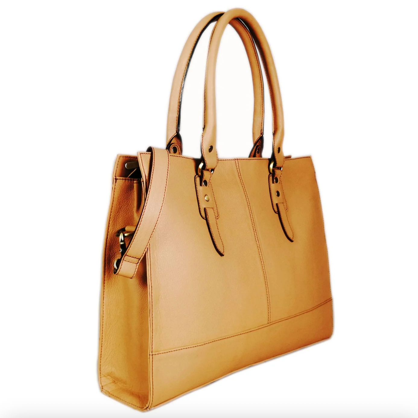 GoodHides BEIGE Signature 17" Laptop Tote Bag