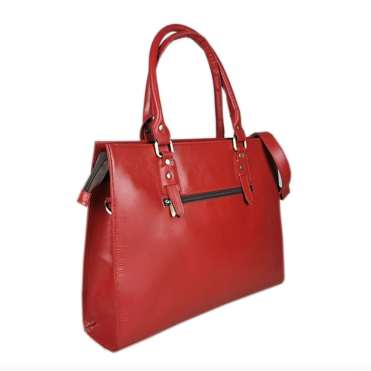GoodHides RED Signature 17" Laptop Tote Bag