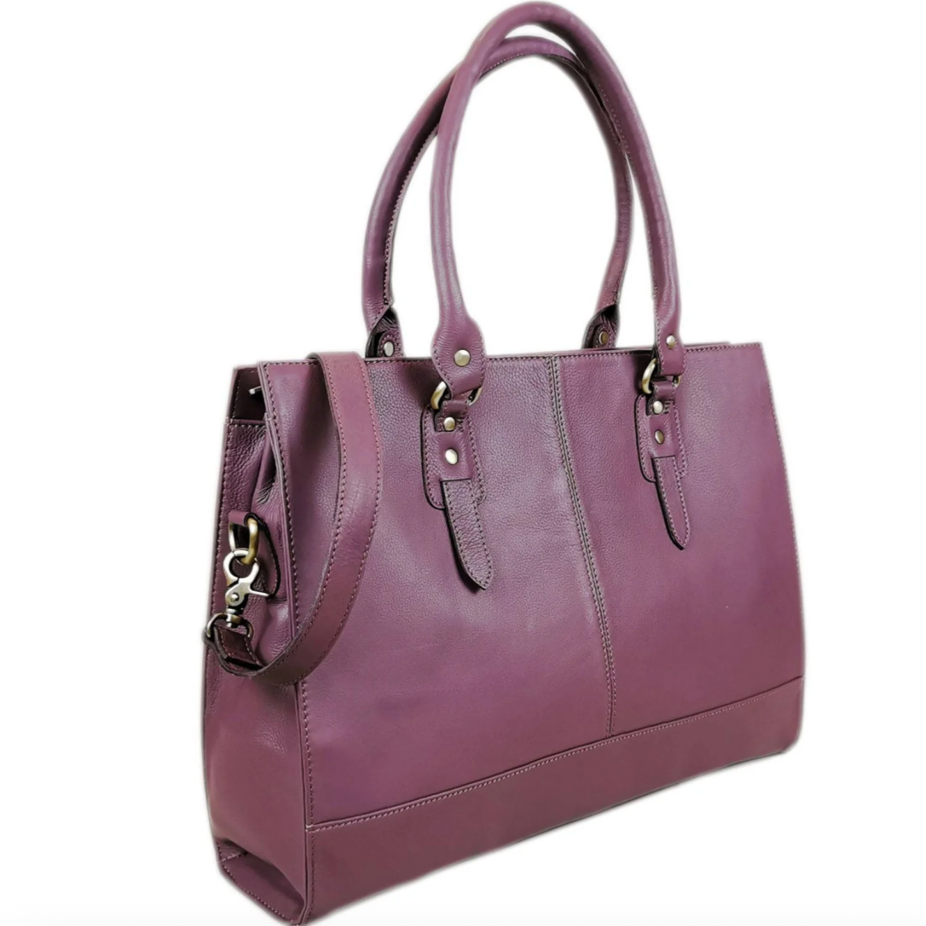 GoodHides PURPLE Signature 17" Laptop Tote Bag