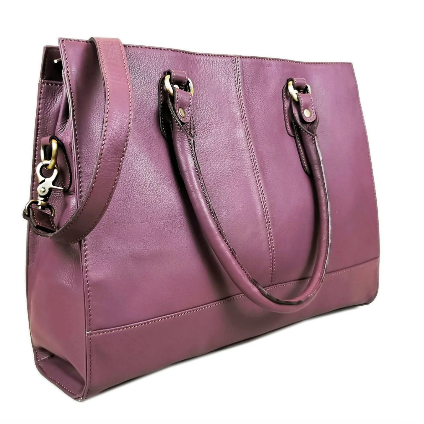GoodHides PURPLE Signature 17" Laptop Tote Bag