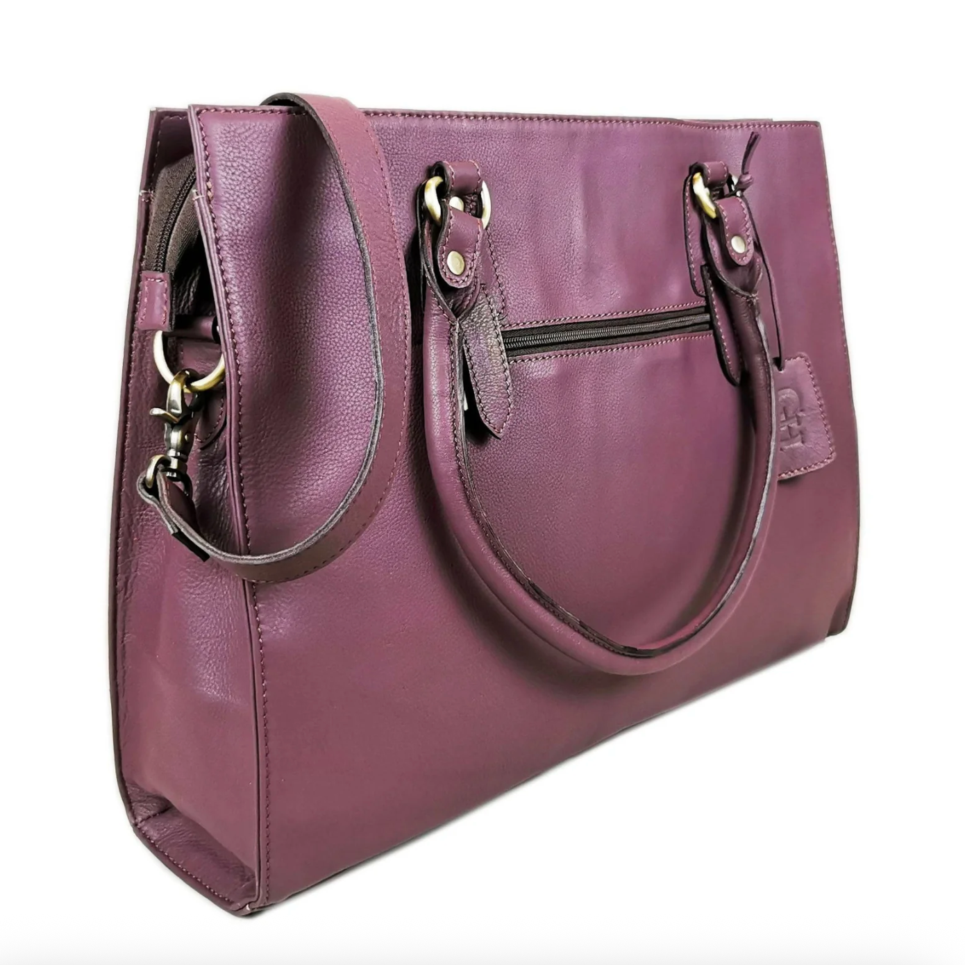 GoodHides PURPLE Signature 17" Laptop Tote Bag