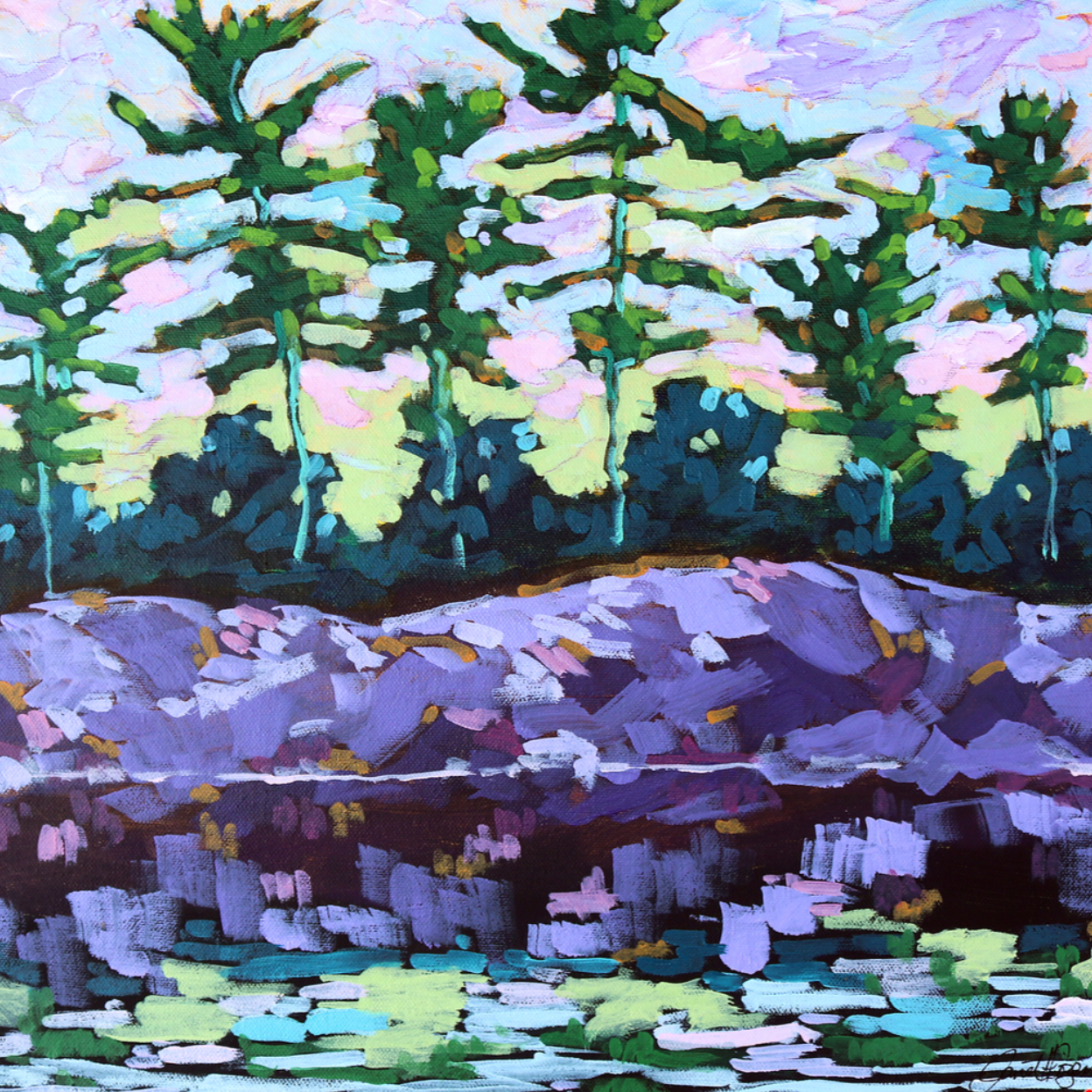 Janet Horne Cozens Fine Art - Sweet Shore (Framed, 10x10)