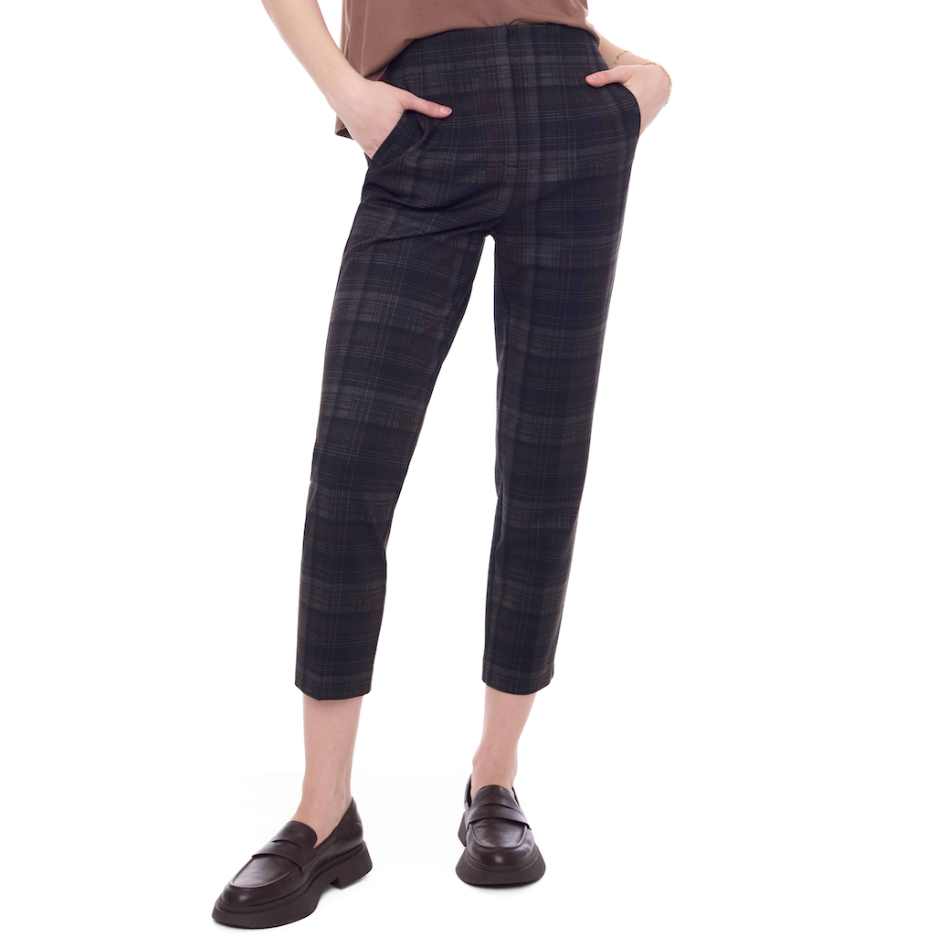 ILTM GIGI Evening Plaid Ponte Cropped Trouser
