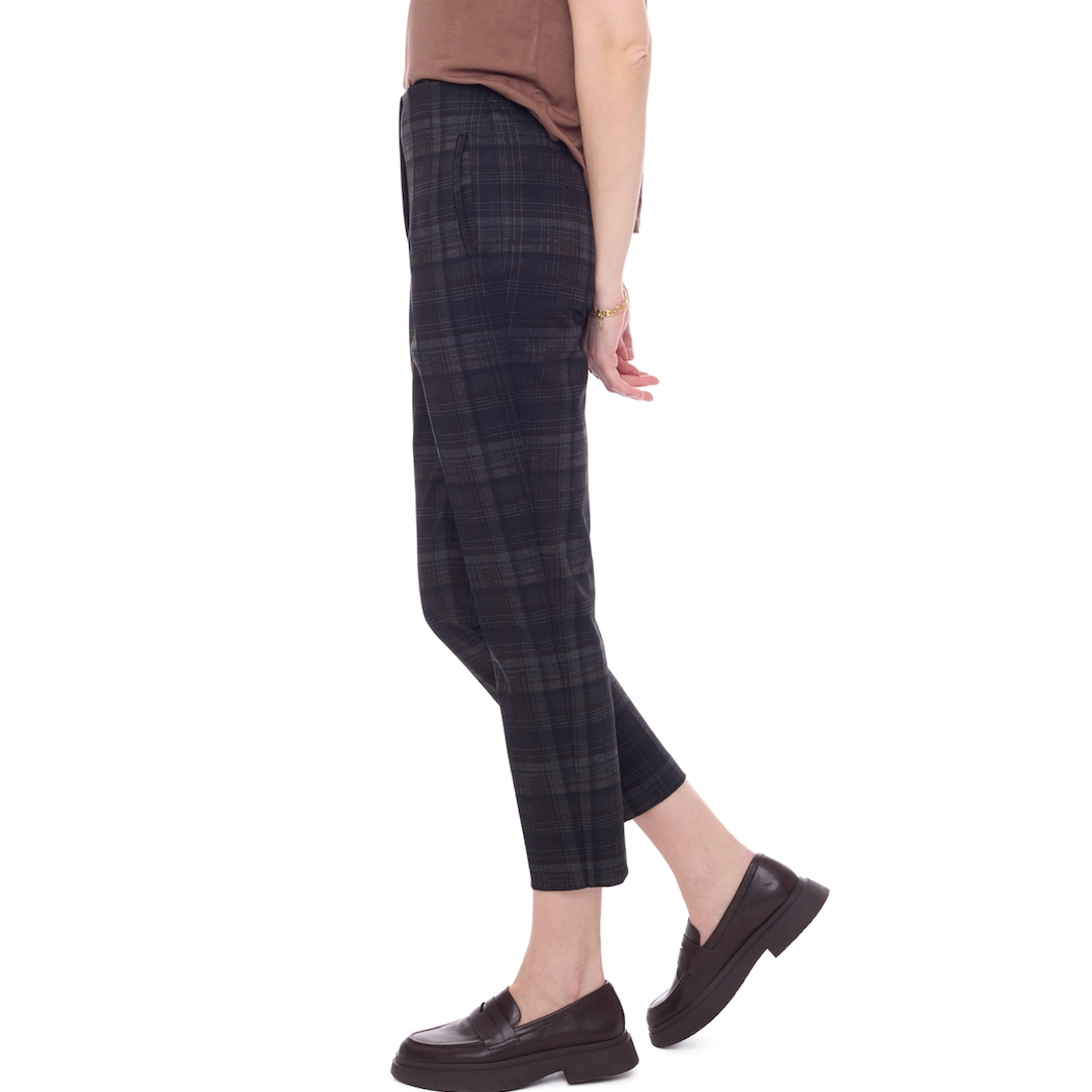 ILTM GIGI Evening Plaid Ponte Cropped Trouser