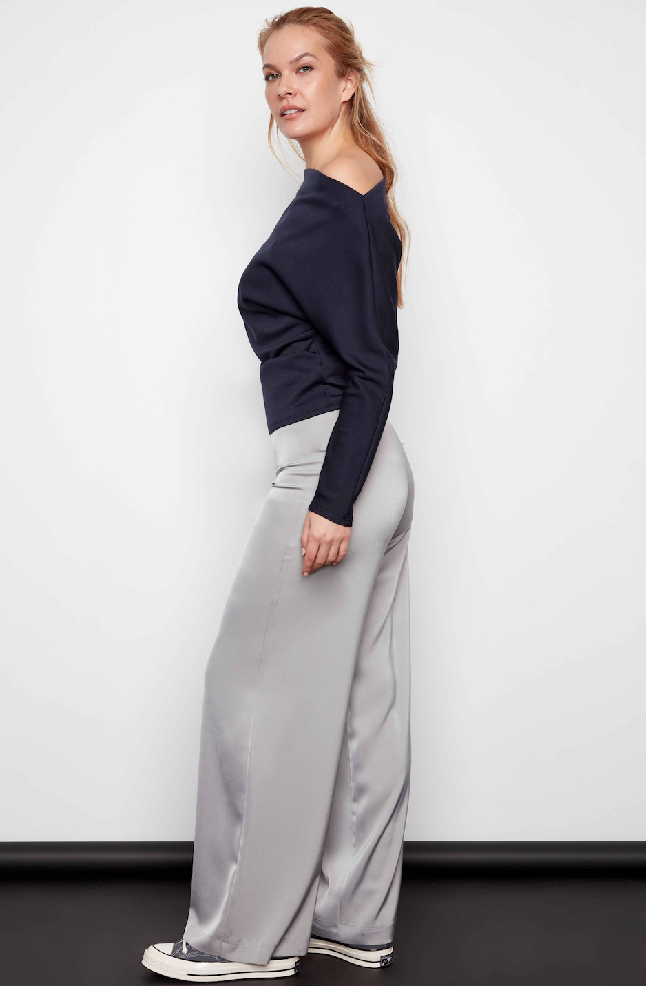 ILTM DIMITRA Satin Wide-Leg Pants