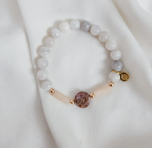 Rock Paper Pretty - Hearth-White Lace Agate