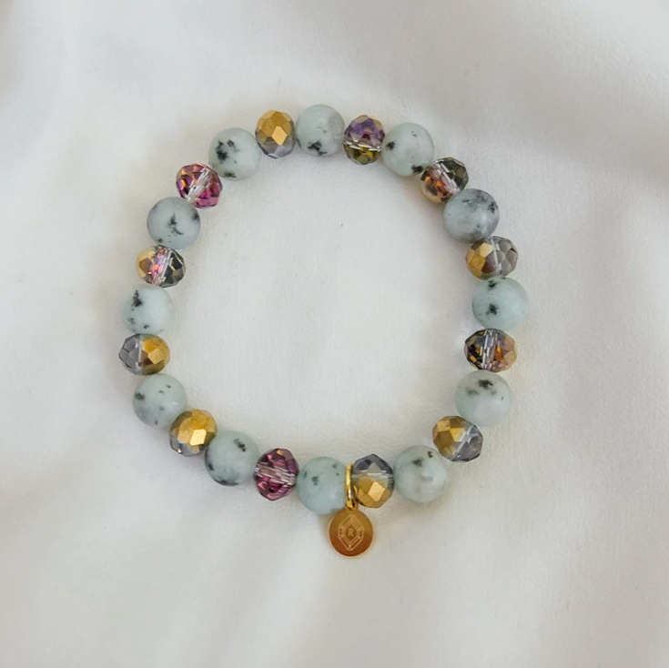 Rock Paper Pretty - Sally Matte Lotus Jasper Bracelet