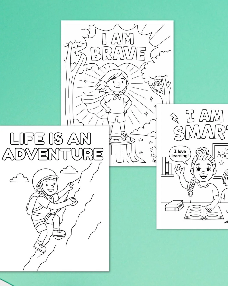 PleaseNotes "My Feelings Matter!" Affirmation & Activity Colouring Book
