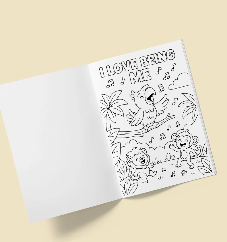 PleaseNotes "My Feelings Matter!" Affirmation & Activity Colouring Book