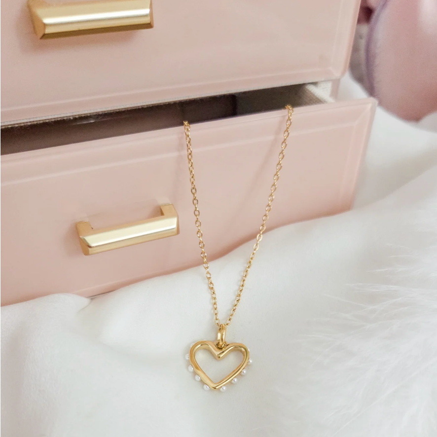 Rock Paper Pretty - Heart of Gold Necklace