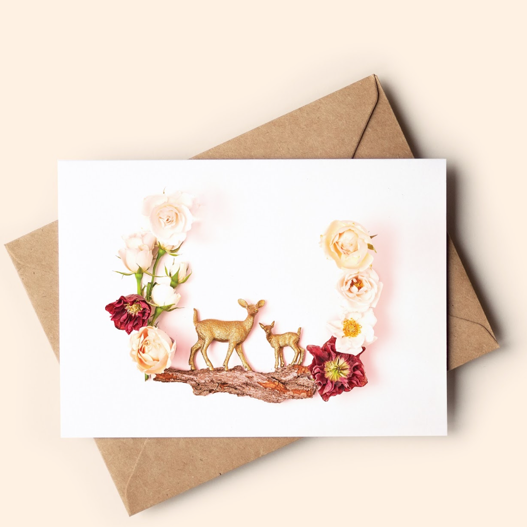 Still Wild - Holiday Greeting Card MOM & BABY DEER