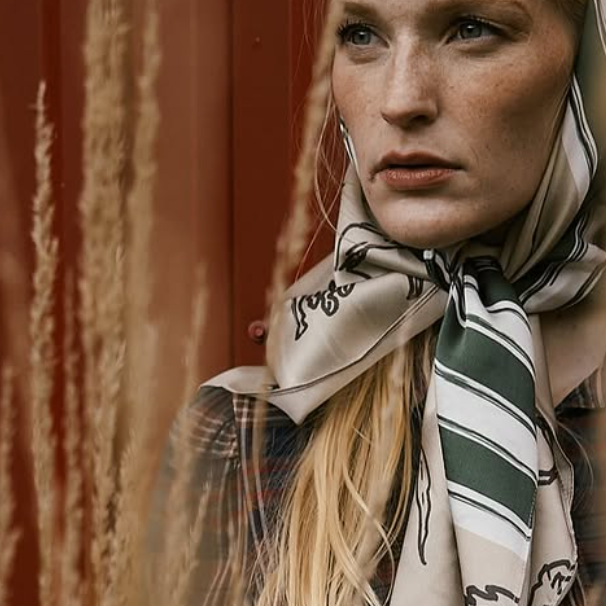 Oakbark & Chrome Silk Scarf