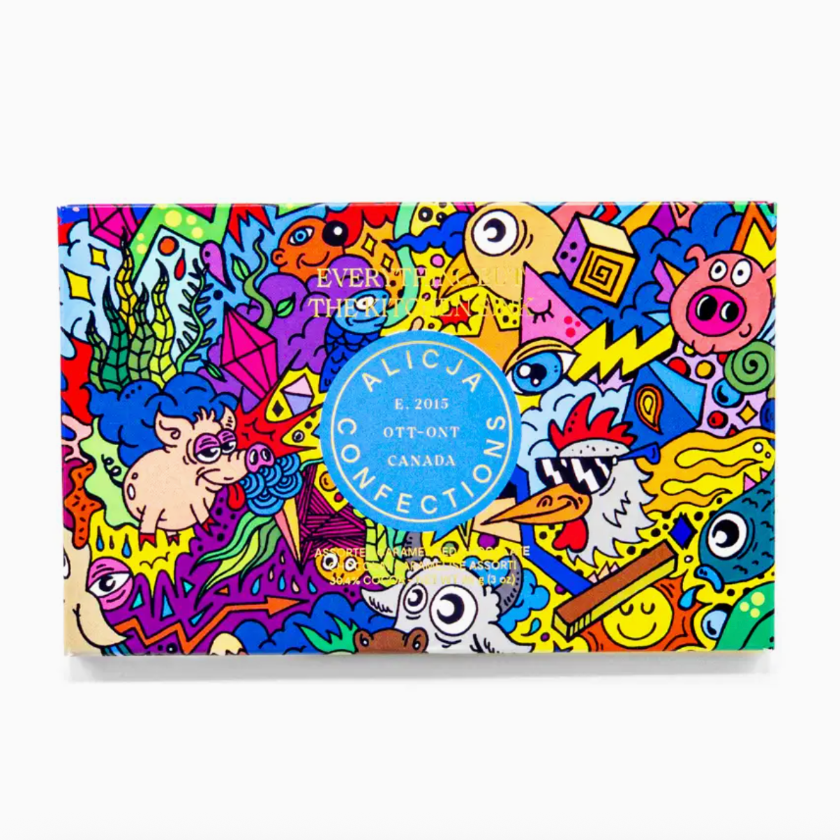 Alicja Confections - Everything But The Kitchen Sink Postcard Caramelized Chocolate Bar