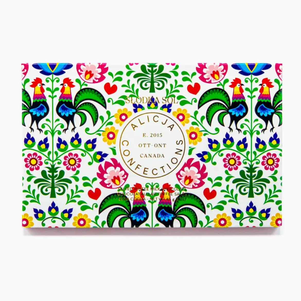 Alicja Confections - Slodka Sól Postcard Milk Chocolate Bar