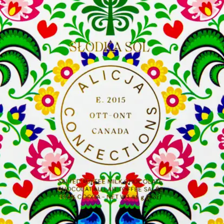 Alicja Confections - Slodka Sól Postcard Milk Chocolate Bar