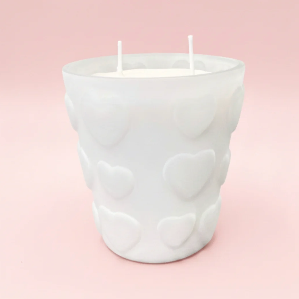 The Scented Market - FROSTED HEARTS 2-Wick Soy Wax Candle