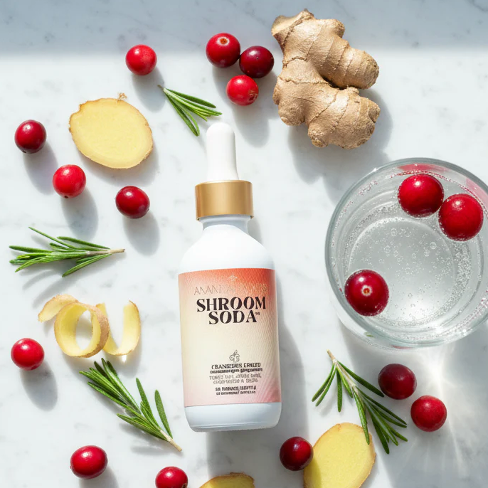Ananda Elixirs - CRANBERRY GINGER Shroom Soda®