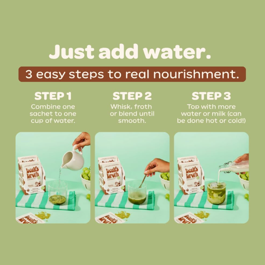 Beck's Broth Protein Matcha Latte