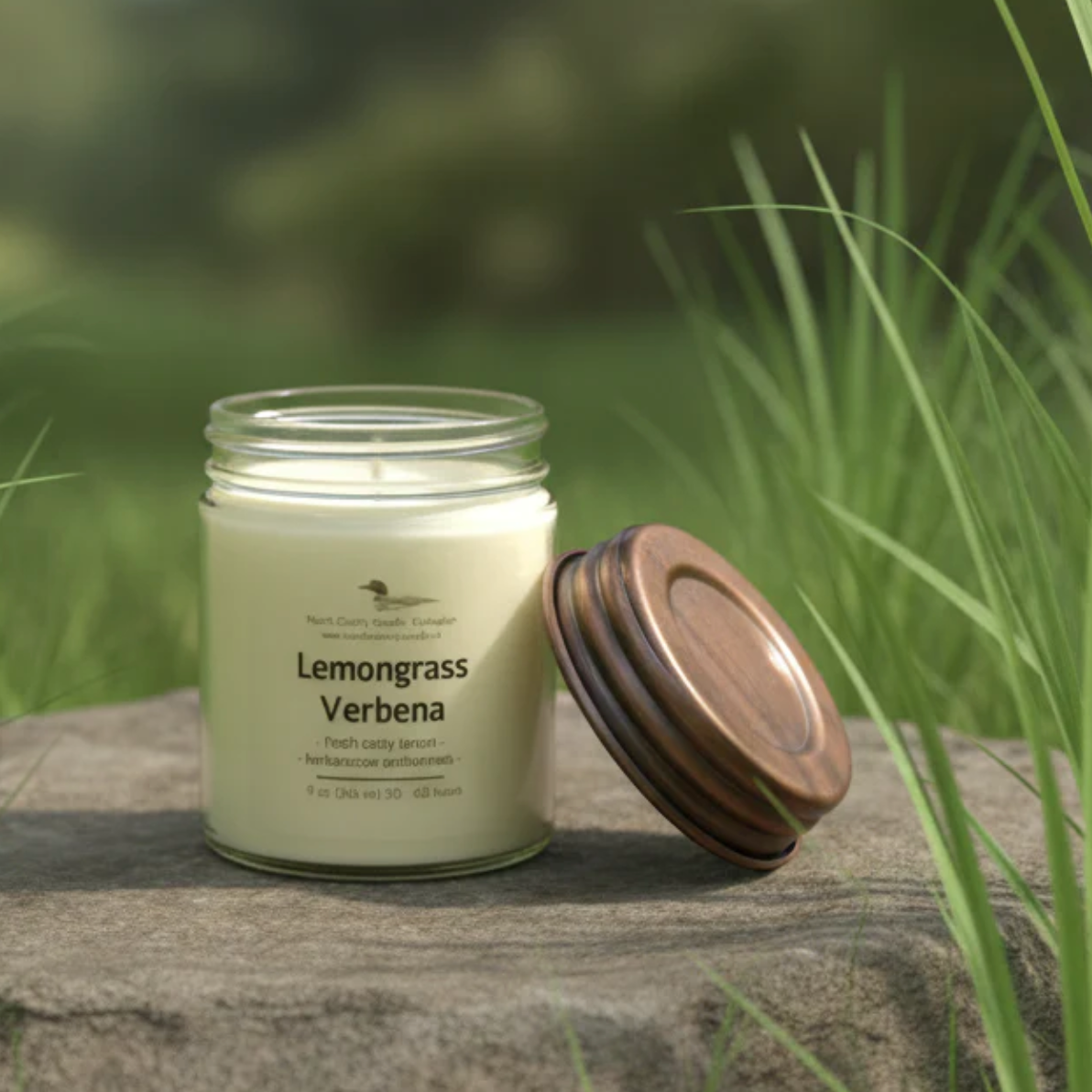 North Country Candle - LEMONGRASS VERBENA Soy Wax Candle with Copper Lid
