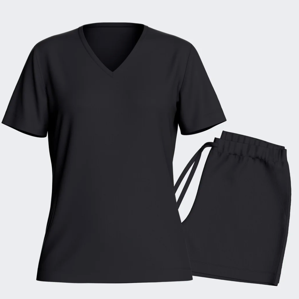 IMPETUS Soft Premium Tee + Shorts Pyjama Set in Lyocell