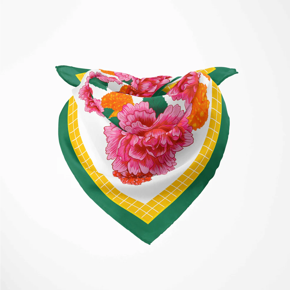 Emma Phelan Design 100% Silk Scarf - Lake Como Lounger