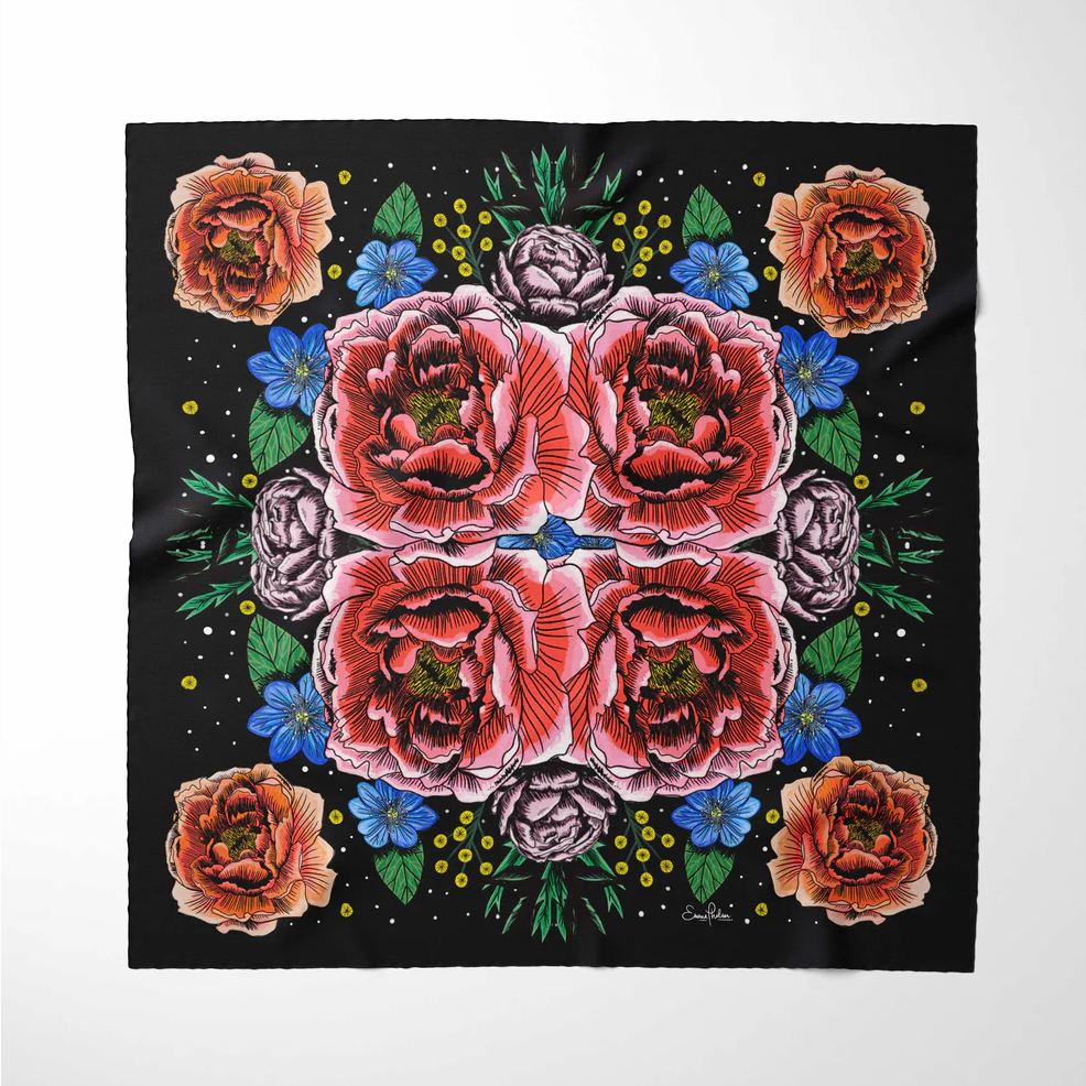 Emma Phelan Design 100% Silk Scarf - Light From Darkness