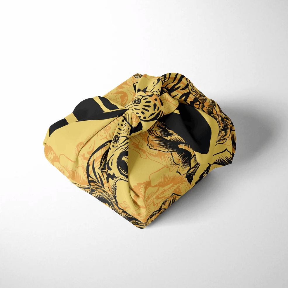 Emma Phelan Design 100% Silk Scarf - Tiger & Peony