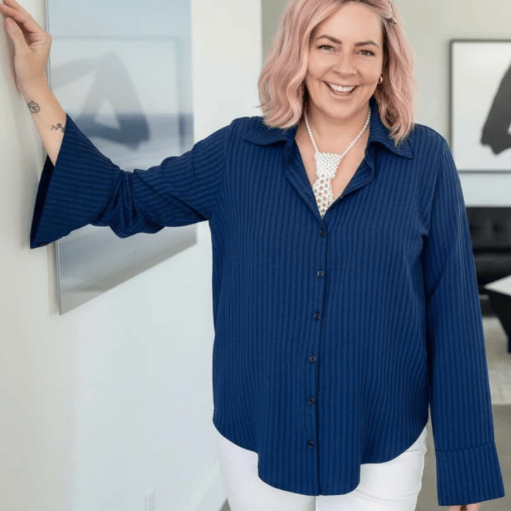 DOTTY Blue Striped Shirt