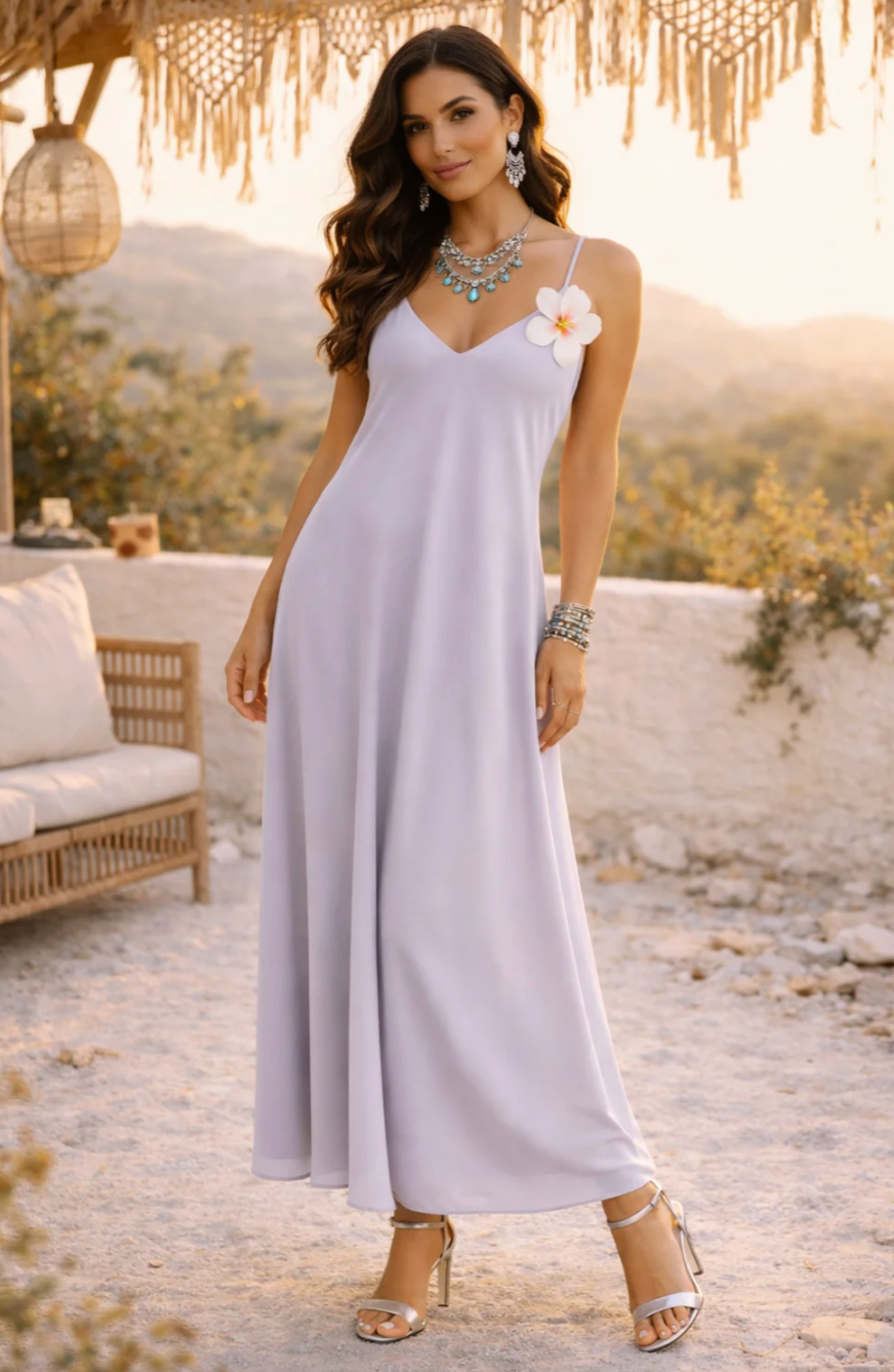 BAZ Crepe Slip Dress