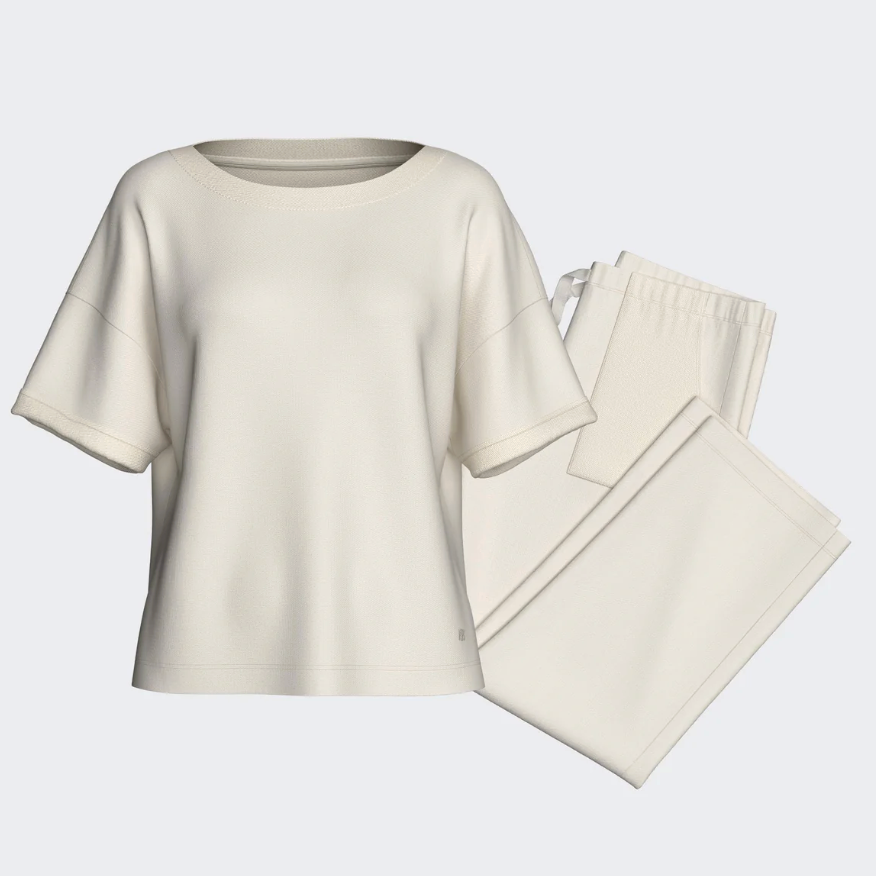 IMPETUS Long Pant & Scoop Tee Lounge Set in Lyocell
