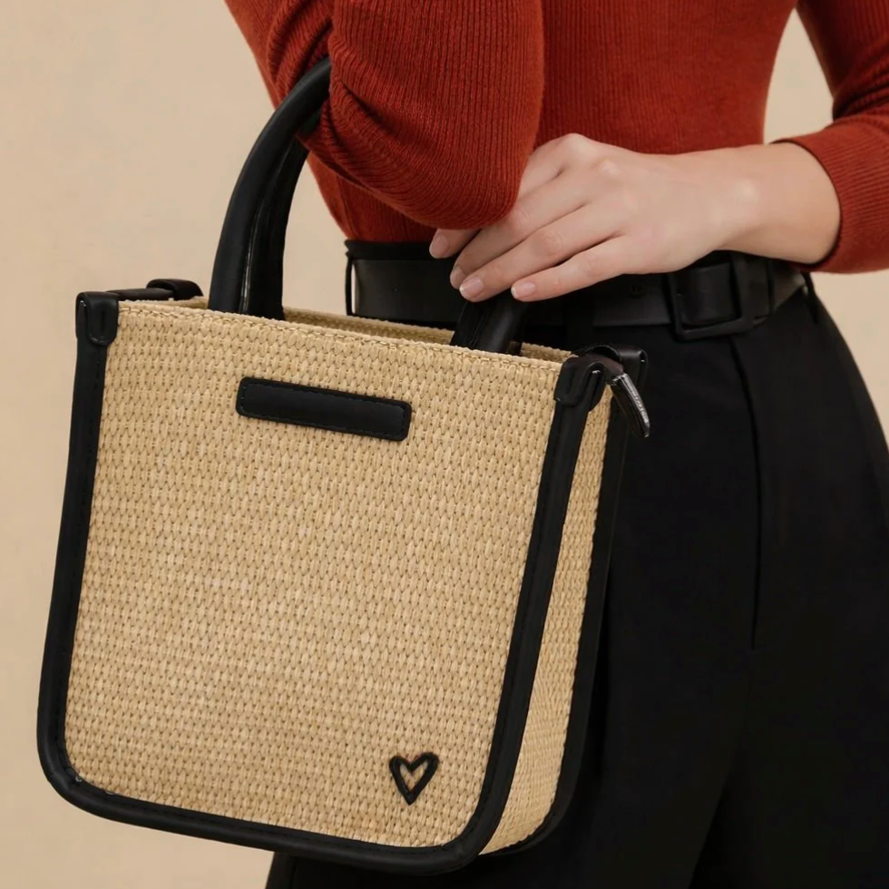 preneLOVE KELSO Raffia Crossbody