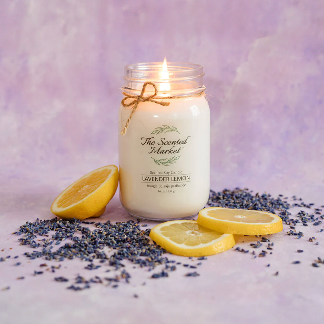 The Scented Market - LAVENDER LEMON Soy Wax Candle